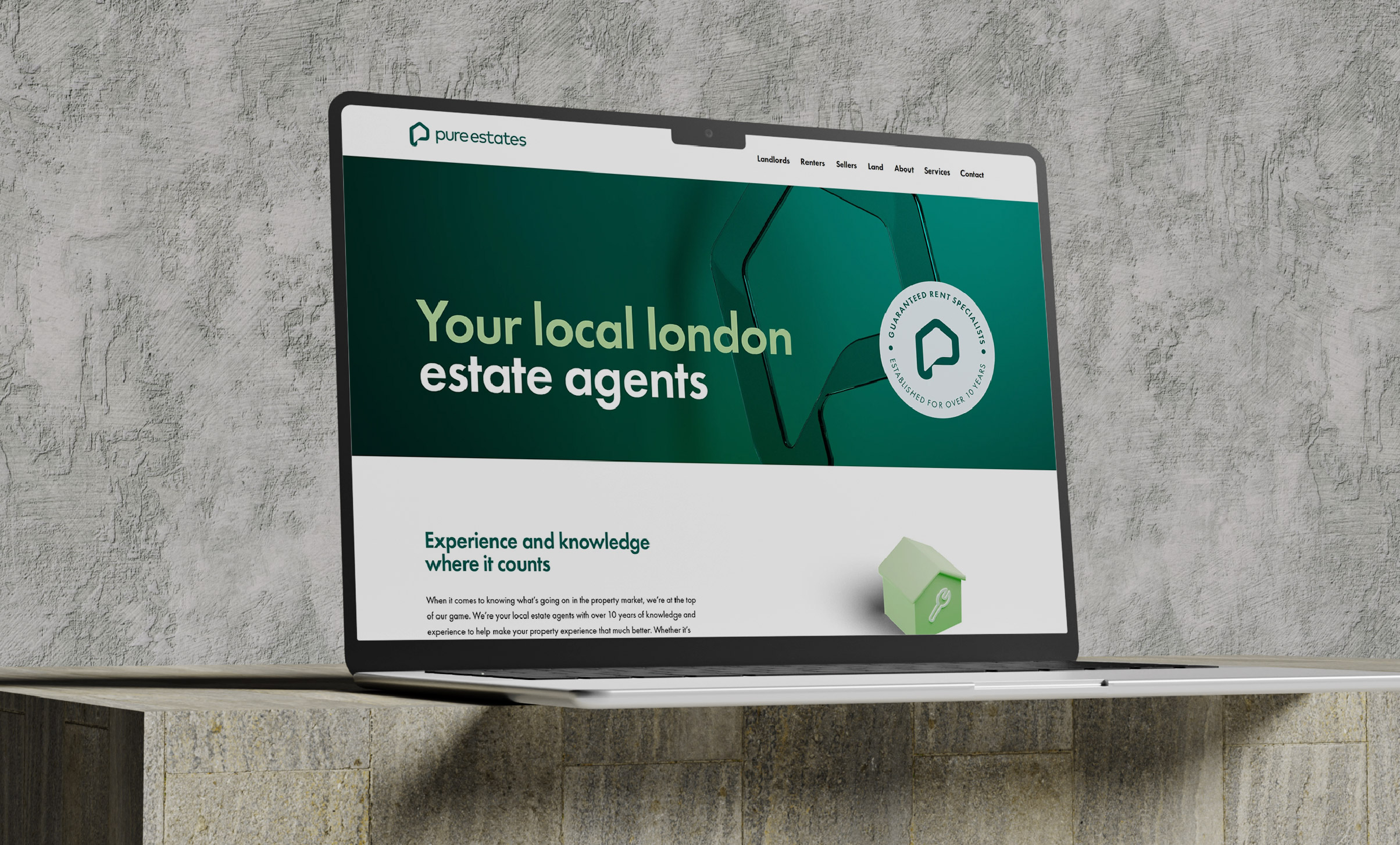 Pure Estate website design by 360Kreations