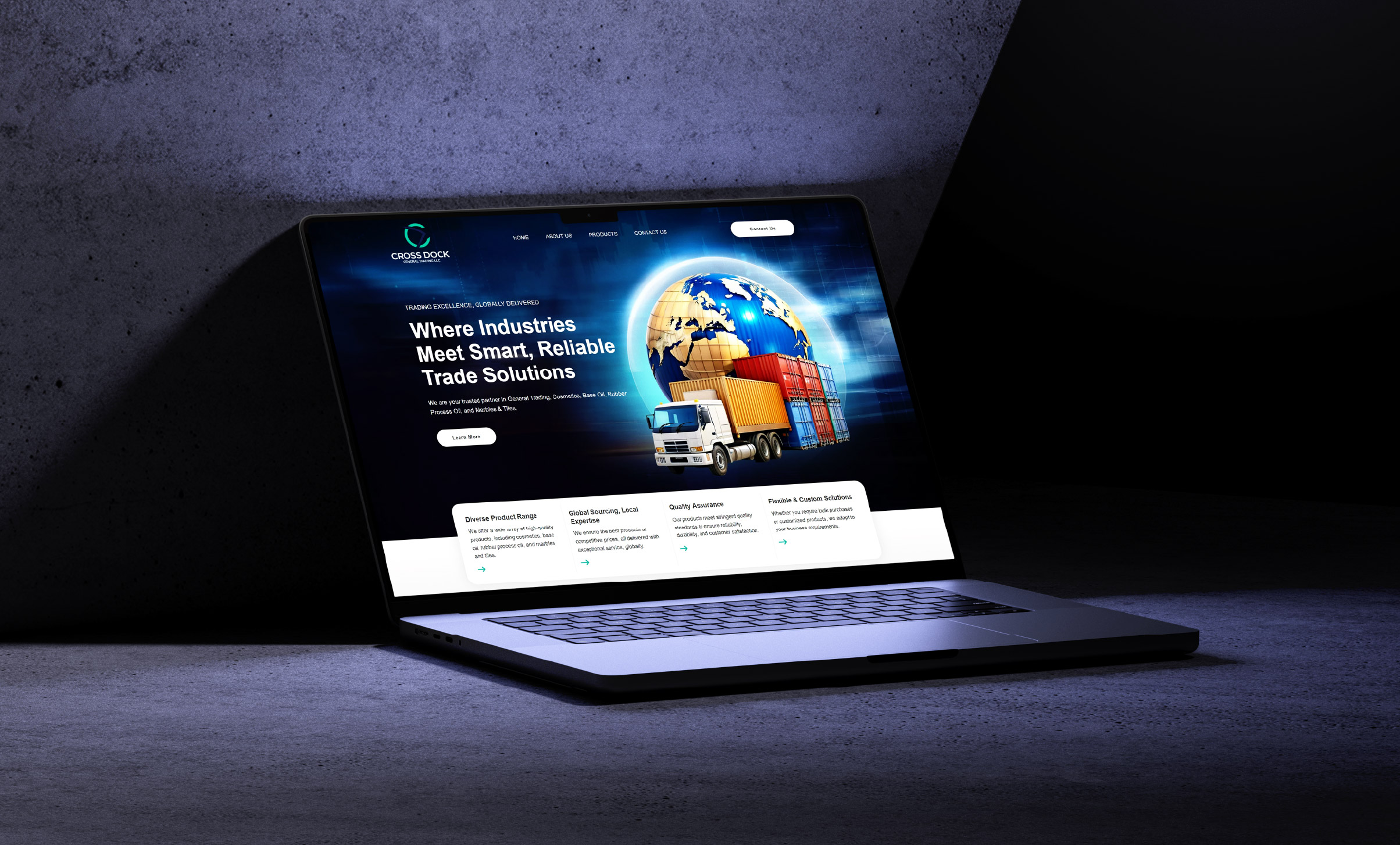 cross dock trading llc website design by 360Kreations