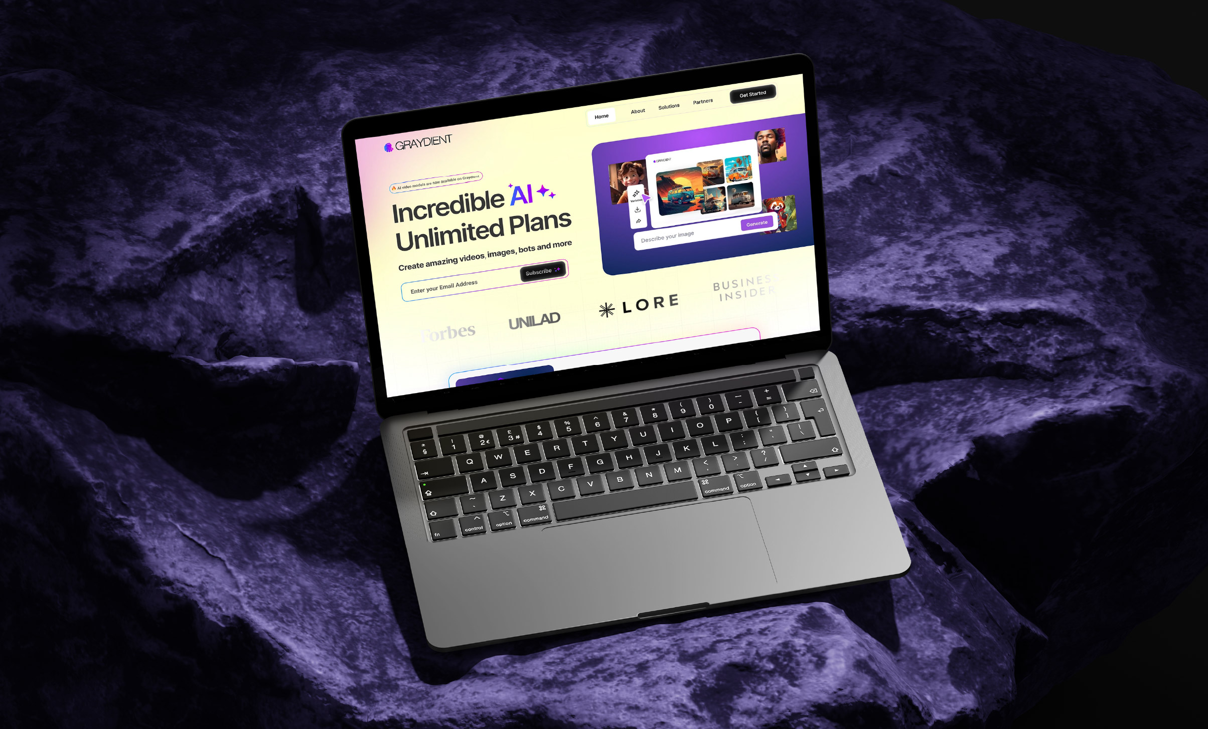 graydient website design by 360Kreations