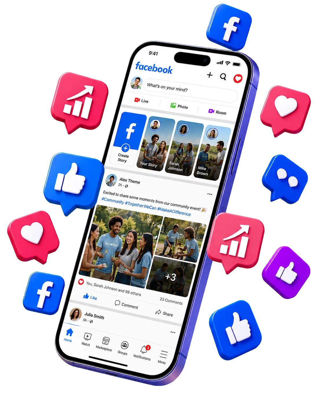 Facebook marketing services by 360Kreations